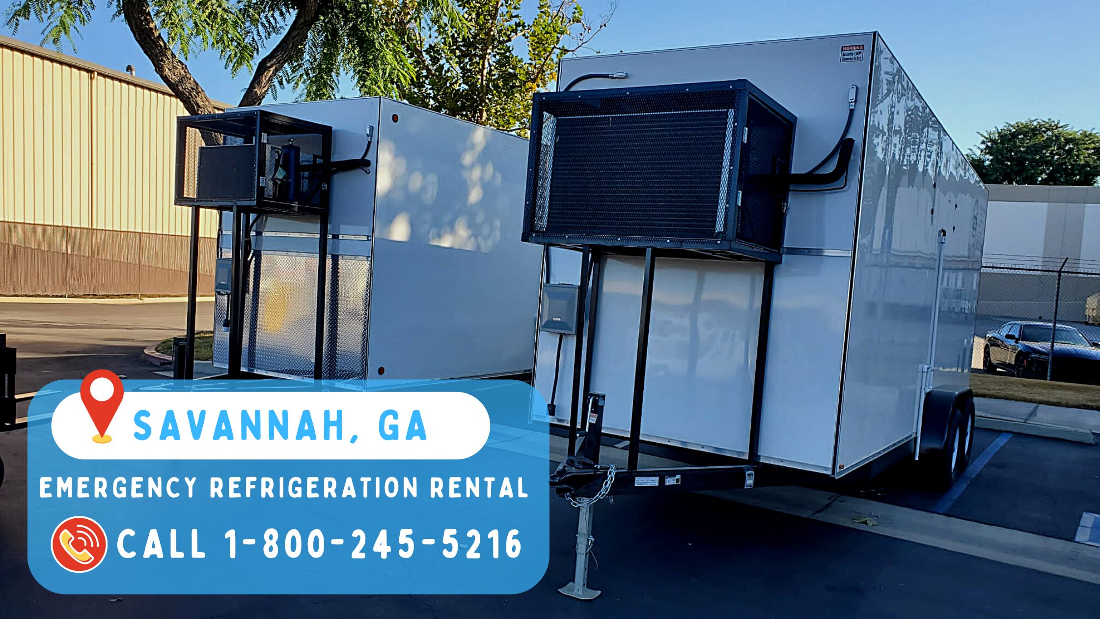 Emergency refrigeration rental in Savannah