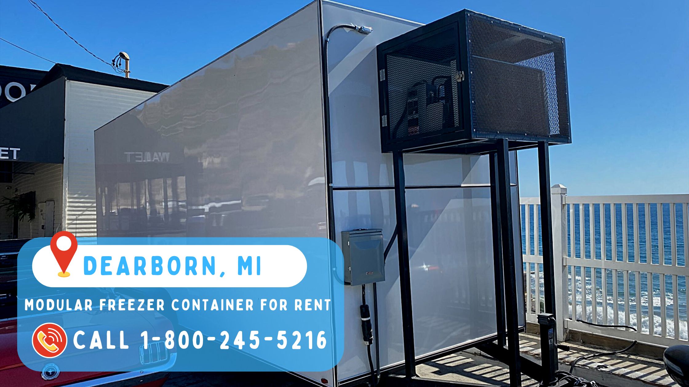 Modular freezer container for rent in Dearborn