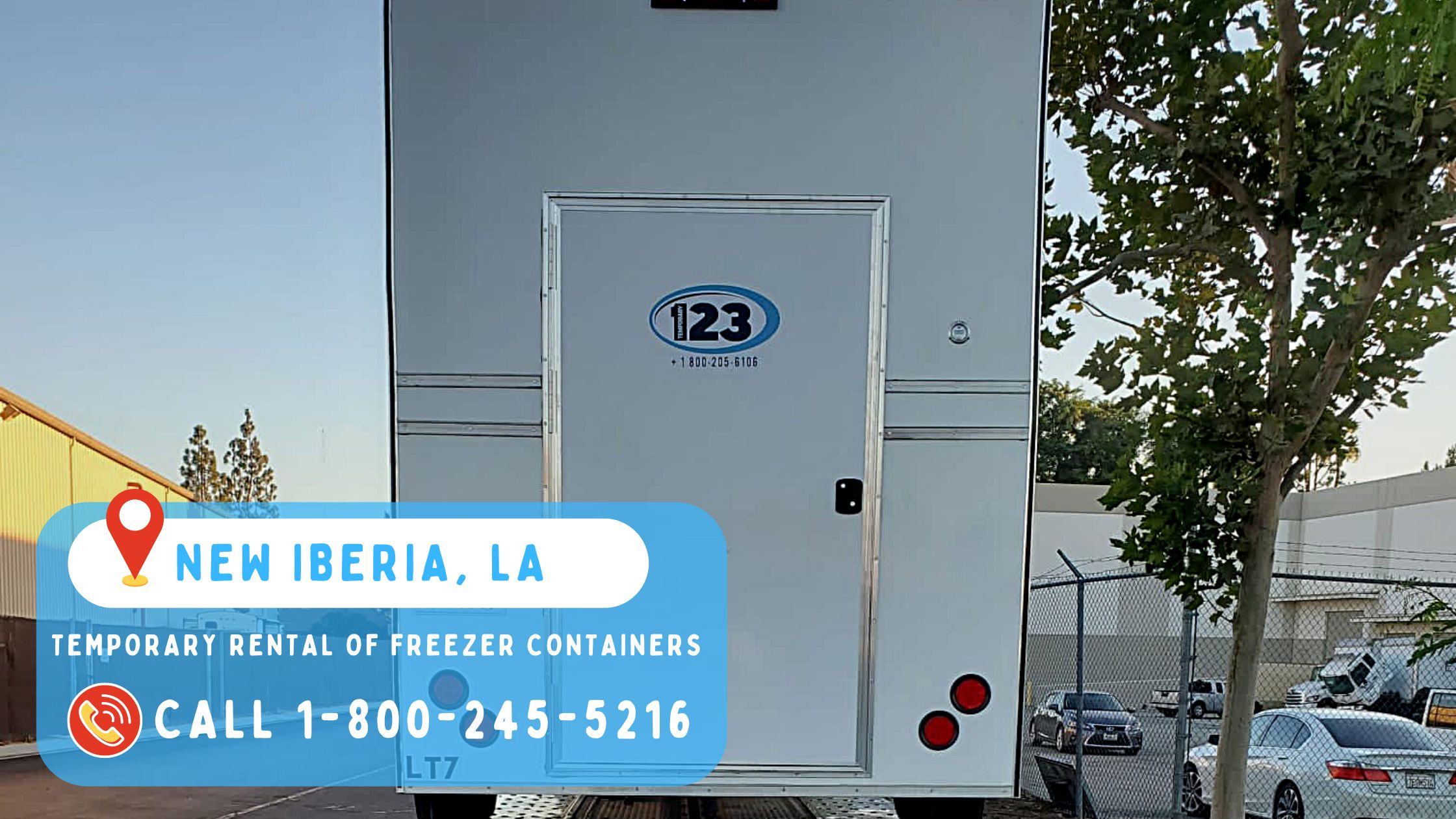Temporary rental of freezer containers in New Iberia