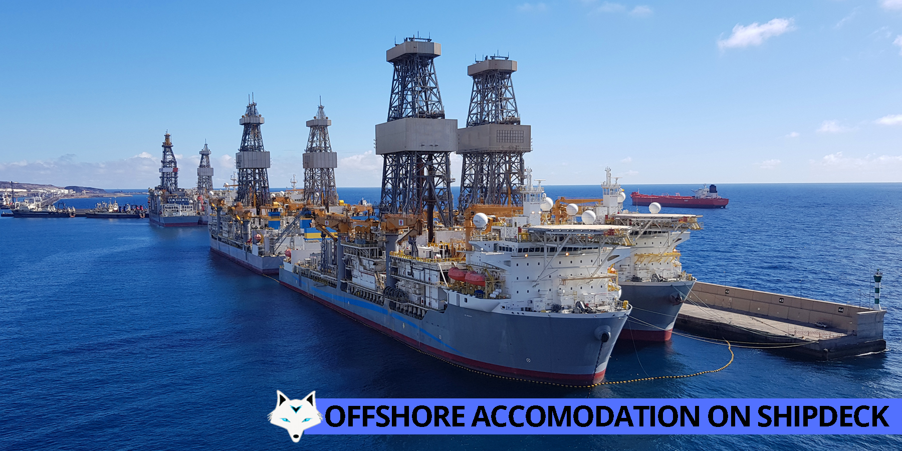 Offshore accommodation on shipdeck